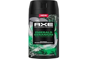 Axe Dezodorant Spray 72h Green Geranium dla mężczyzn 150ml Paczuli i Cedr Zapach
