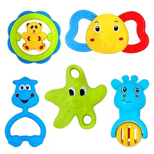 Wembley Toys Baby Rattle and Teether 5 Pcs Colorful Toddler, Infants & Children Multicolor
