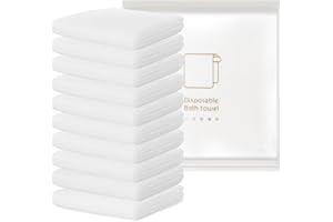 DAWNTREES 10 Pack Disposable Bath Towels,70X140 cm Travel Essentials,Disposable Spa Towels for Travel,Bathroom, Hotel,Business,Trip, Swimming