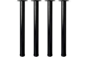 Jahof Adjustable Table Legs 50 cm, Metal Furniture Legs for Coffee Table, Ø50mm, Set of 4, (50cm, Black)