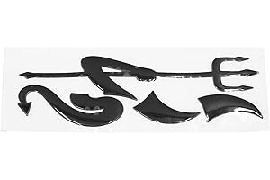 sourcing map 3D Devil Style Car Sticker Demon Horn Decals Reflective Waterproof