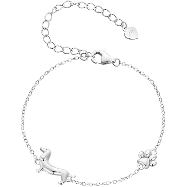 LOVE YOUR CITY Ohrringe - Dackel Mit Herz Aus Sterling Silber