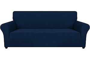‎YSTYLE Ystyle Sofa überzug 3 Sitzer Mit Armlehne, Stretch Sofabezug rutschfest, Modern Sofa Cover Für Hunde Haustiere, Atmungsaktiv Couch überzug Mit Elastic Bottom, Blau