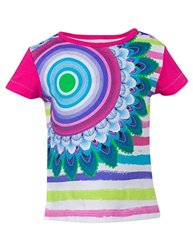 Desigual Baby-Girls Azabache T-Shirt, Red (Raspberry Bis 3159), 6-9 Months (Manufacturer Size: 18)