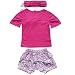 TiaoBug Baby Girls Outfits Bowknot Top T-Shirt Shorts Pants with Headband Clothing Set 6-12 Months Fuchsia