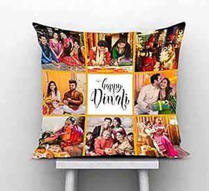 DreamVio 8 Photo & Text Cushion/Pillow for Gift to Mother,Father,Girl,Husband,Wife, Boy,Best Friend on Birthdays,Valentine,Rakhi with Filler. Size:- 12x12 inches, Colour:- Multi, Style 108