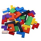 Peradix Tetris Tangram Holzpuzzles Lernspielzeug Intelligenz Pädagigisches Spielzeug für Kinder ab 3 Jahre - 