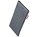 Price comparison product image fitBAG Jive Gray custom tailored sleeve for Apple iPhone 5 / 5s / SE 16GB 32GB 64GB. Fine suit fabric pouch with integrated MicroFibre lining for display cleaning
