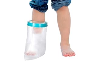 DOACT Kurzer Gipsverbände wasserdichter Beinprotektor, 31cm Wiederverwendbar Kinder Gipschutz Duschschutz fuß Für Gebrochener Zeh, Brennen