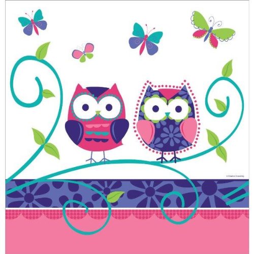 1 Tischdecke * EULEN * für Party und Geburtstag // Eule Owl Kindergeburtstag Table Cover Cloth