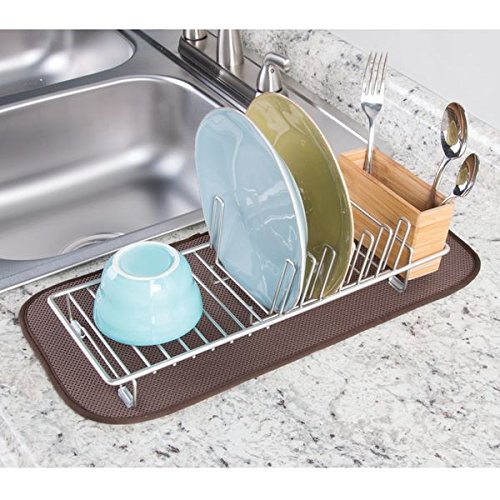 InterDesign 74345EU Formbu Kompaktes Abtropfgestell für die Küchenspüle, Steel, satiniert / natur / durchsichtig, 37,4 x 14,5 x 10 cm - 2