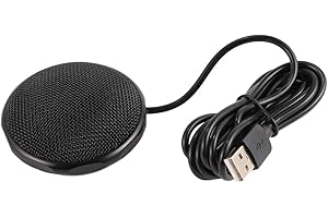 DIYEAH USB Conference Microphone 360 Degree Omnidirectional Pickup for Business Meetings, Compatible with Windows and Os Systems, Portable Desktop Speaker for Video Calls