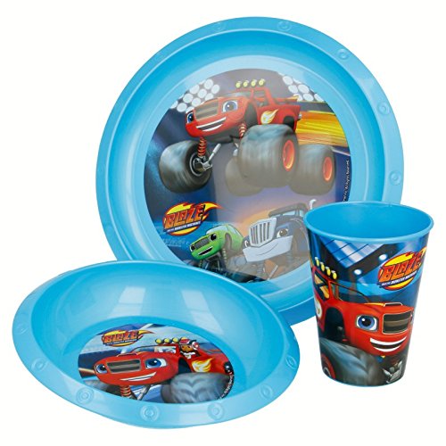 Blaze And The Monster Machine- Set 3 Unidades (Plato y Cuenco, Vaso Value 260 ml) (STOR 85910)