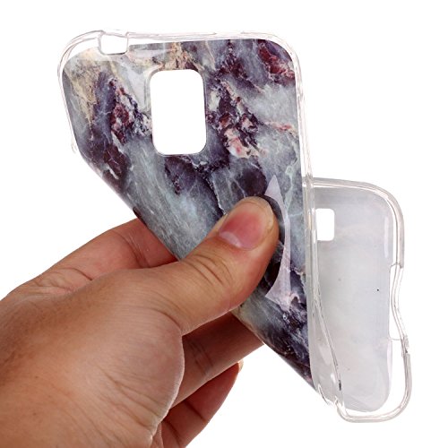 SKYXD für Samsung Galaxy S5/Galaxy S5 Neo Hülle in Marmor Natürlich,Silikon Optik Weich Dünn Kratzfeste Gummi Handy Schutz Schale mit [Handyanhänger + Eingabestifte] Etui für Samsung Galaxy S5/S5 Neo Cover Flexible Soft Slim Case Skin with Touch Pen Dust Plug - 5