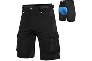 Cycorld MTB Hose Herren Fahrradhose, Schnelltrocknende MTB Shorts Herren Mountainbike Hose Baggy Bike Shorts, Atmungsaktiv Radhose mit Verstellbaren Klettverschlüssen