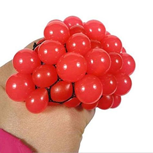 Preisvergleich Produktbild FEIDAjdzf Quetschspielzeug Stressabbauer, Anti-Stress-Gesichtsentlaster, Traubenball-Autismus, Stimmung, Entlastung ADHS, Spielzeug rot