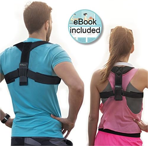 NeedActive Posture Corrector - Adjustable and Comfortable Back Brace for Men and Women - Back, Shoulder, Neck and Clavicle Pain Relief - Fix Poor and Slouching Postures