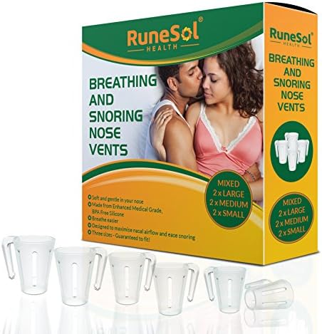 NEW IMPROVED SHAPE! Anti Snoring Devices (Mixed) - Nasal Dilator x 6 Stop Snoring Aids | Supports Sleep Apnea and Aids Nasal Congestion | Nose Vents Devices and Snore Stoppers | Nasal Dilators for Anti Snoring supporting Sleep Apnea Relief (Size: 2 x Small, 2 x Medium, 2 x Large)