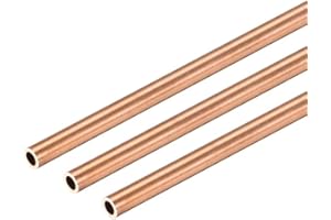 TA-VIGOR 3Pcs Copper Round Tube, 3mm OD 0.5mm Wall Thickness 300mm Long Straight Pipe Tubing for Hobbies, Crafts, Building Models, Building Decorations, Frames, Industrial, Gardening Products