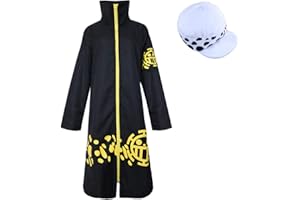 HONORBOARD One Piece Trafalgar Law Cosplay Costume Coat Hat Anime Cloak Surgeon Uniform