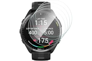 AiMok Protection écran Compatible avec Garmin Forerunner 965, 4 Pièces HD Transparent Protecteurs d'écran en Verre Trempé pour Garmin Forerunner 965 [9H Dureté] [Anti-Rayure]