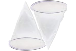 PROBEEALLYU 2 Piezas Filtro de Miel Cono Filtro colador Equipo de Apicultura Herramientas Fina Malla colador con círculo de Metal para extracción de Miel, Filtro Miel Nylon Filtro Tamiz de Harina