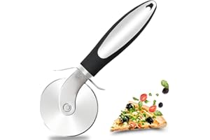 Bugucat Tagliapizza,Rotelle da Taglio con Manico Impugnatura Antiscivolo,Tagliapizza Ruotain Acciaio Inossidabile con Rivestimento Antiaderente,Tagliapasta Rotella per Pizza Pulizia Facile