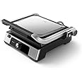 Versuni Philips Contact Grill - Adjustable Temperature Large Cooking Surface and High Power - Removable Non-Stick Plates and Grease Catcher (HD6301/90)