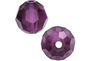 Adabele Kristallperlen, 8 mm, Amethyst, kompatibel mit 5000 Swarovski-Kristallen, Preciosa SS2R-811, 50 Stück