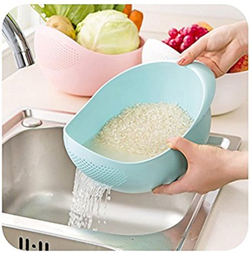 MosQuick® Big Size Rice Strainer Chalni for Kitchen, Colander for Kitchen, Rice Drainer Sieve Kitchen Vegetable Washing Basket Strainer Bowl channi for Fruits Vegetable Rice Pasta