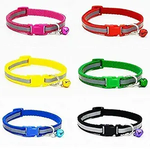 SR VISION Adjustable Reflective Collar Safety Buckle with Bells for Pet Puppy, Cat, Dog, Kitten, 1 Pcs