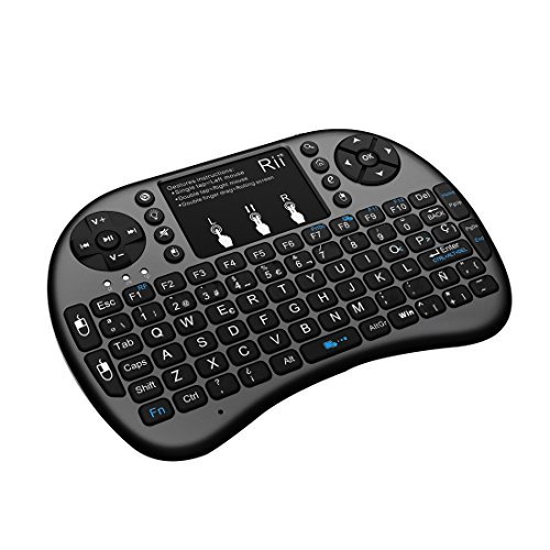 Novedad 2015  con Luz de fondo  Rii mini i8  Mini teclado ergon  mico con rat  n tipo touchpad incorporado  Compatible con SmartTV  Mini PC  Android  PS3  PS4  Xbox  HTPC  PC  Raspberry Pi  Kodi  XBMC  IPTV  MacOS  Linux y Windows XP 7 8 10