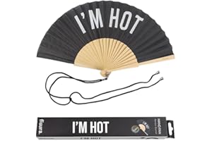 Fisura – Oryginalny wachlarz dekoracyjny z zabawnym przesłaniem, nowoczesny design, drewno i tkanina, idealny na prezent, do użytku osobistego lub jako ozdoba, 42,5 x 23 cm