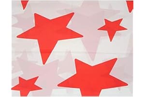 Scola Red Stars Splash Mat, 1 Piece, 1m x 1.5m, School Supplies, Art and Crafts Projects, Children's Craft Projects, For Kids