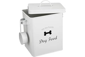 Pethiy Cajas de Almacenamiento de Alimentos seco para Perros,Mascota Contenedor para Comida con Tapa, Cuchara de Servir incluida,Capacidad de 2.3kg