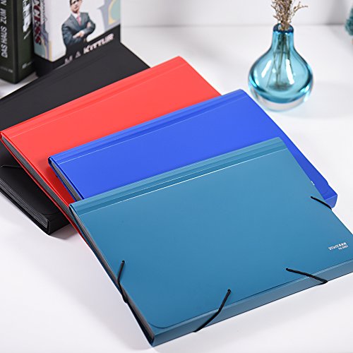 Carpeta expandible aibecy  tama  o A4 Legal Carta  13 bolsillos  para clasificar  organizar  cubierta para documentos de Impuestos  factura declaraciones  informes  pruebas  color verde  color azul