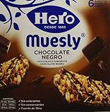 Muesly chocolate negro Hero Muesly Chocolate Negro, 1 paquete con 6 barritas x 23 g