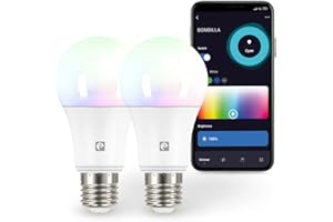 Garza Smart - Pack 2 Bombilla LED Inteligente Wifi Estándar A60, 11W (equivale a 75W incandescencia), E27, RGB + CCT, Intensidad regulable, Programable, Control voz y app, Alexa/Google, WiFi 2.4GHz