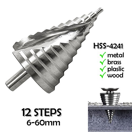AUSERO HSS Hex Shank Pagoda Stufenbohrer Schälbohrer Konusbohrer Kegelbohrer Ø 6mm-60mm - 4
