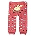 Baby & Toddler Wooly Leggings by Dotty Fish - Pink Hearts Bunny - Small / 6-12 months