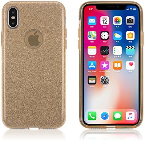 SORAKA for iphone X case , Nice sparkly flexible phone case 3 in 1 Protection Ultra-thin Shockproof TPU case for iphone X