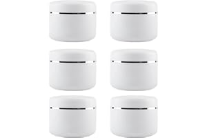 UPSTORE 6 Pezzi Barattoli vuoti rotondi in plastica bianca vuoti da 250 ml con rivestimento interno e coperchio a vite riutilizzabili per trucco crema viso ombretto balsamo lozione (Bianco)