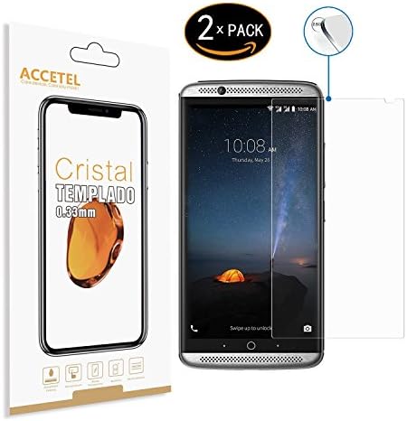 ZTE Axon 7 Mini Tempered glass screen protector - RE3O® 2 x screen protector tempered glass for ZTE Axon 7 Mini 5,2'' inches, Easy to apply without air bubbles, Elegant round edge 2,5D, Hardness 9H, High transparency