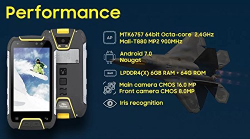 Snopow M10W Smartphone Rugged Octa Core RAM 6GB 6500mAh Dual SIM Walkie Talkie