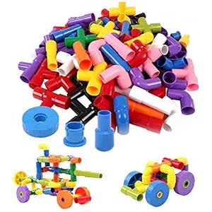 PULSBERY Board Puzzle Game | Puzzle Game for Kids | Board Games | Block Building Game for Kids | Puzzle Game for for Ages 3 4 5 6 7+ Year Old Kids Boys Girls-Multicolor (Pipe Puzzle)
