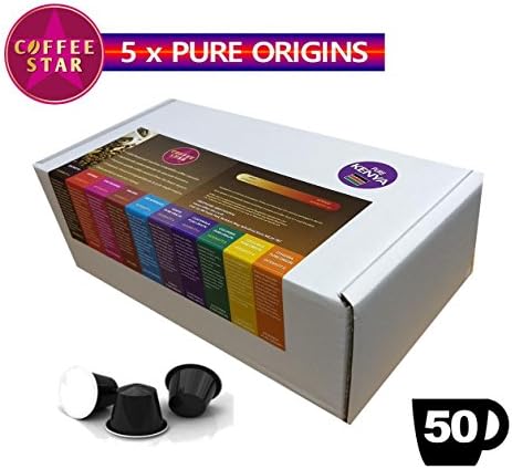 50 x Coffeestar® Nespresso® compatible capsules 5 x Unique Single Pure Origins