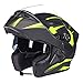 Produktbild JKL Helm Double Lens Anti-Fog Bluetooth integrierte modulare Flip Full Face Motorrad Herren Full-Cover-Helm Sonnenschutz MP3-Walkie-Talkie (Color : D, Size : L)