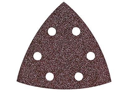HIKOKI 753407 - Papel de lija para lijadoras orbitales tipo delta 94 mm grano 180 con Velcro (10 ud.)