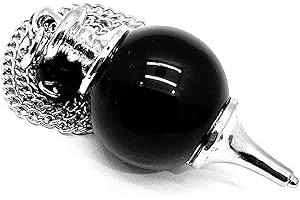 arana's - Pendulo divinatorio professionale ONIX - Pendulo divinatorio universale di radiestesia in pietra naturale e metallo - Per reiki feng-shui tarocchi wicca esoterismo (Onix)