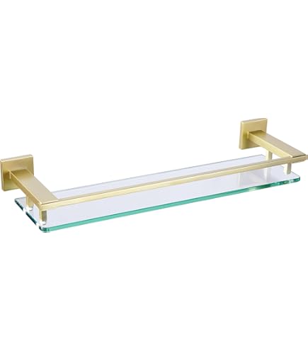 Alise Glass Shelf Bathroom Shelves Wall Mount,Floating